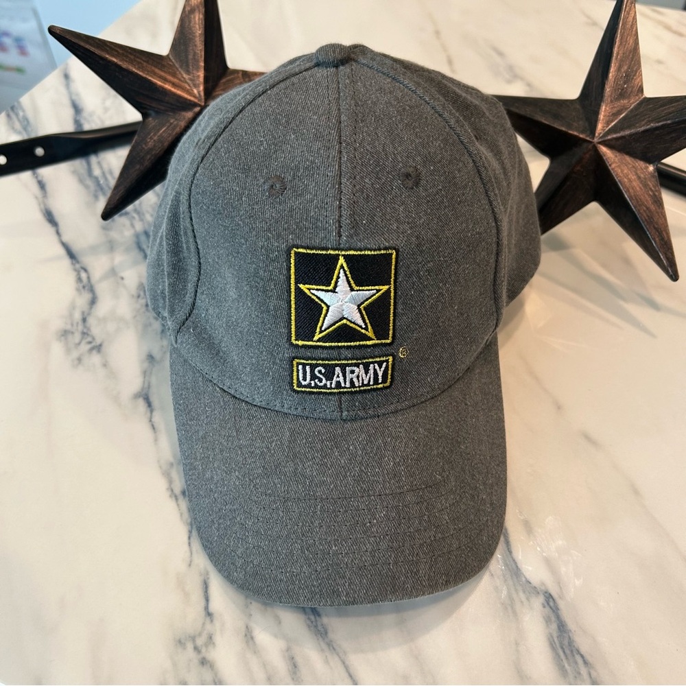 US Army Cap EUC Go Army Reserve Embroidered Gray Adjustable Hat